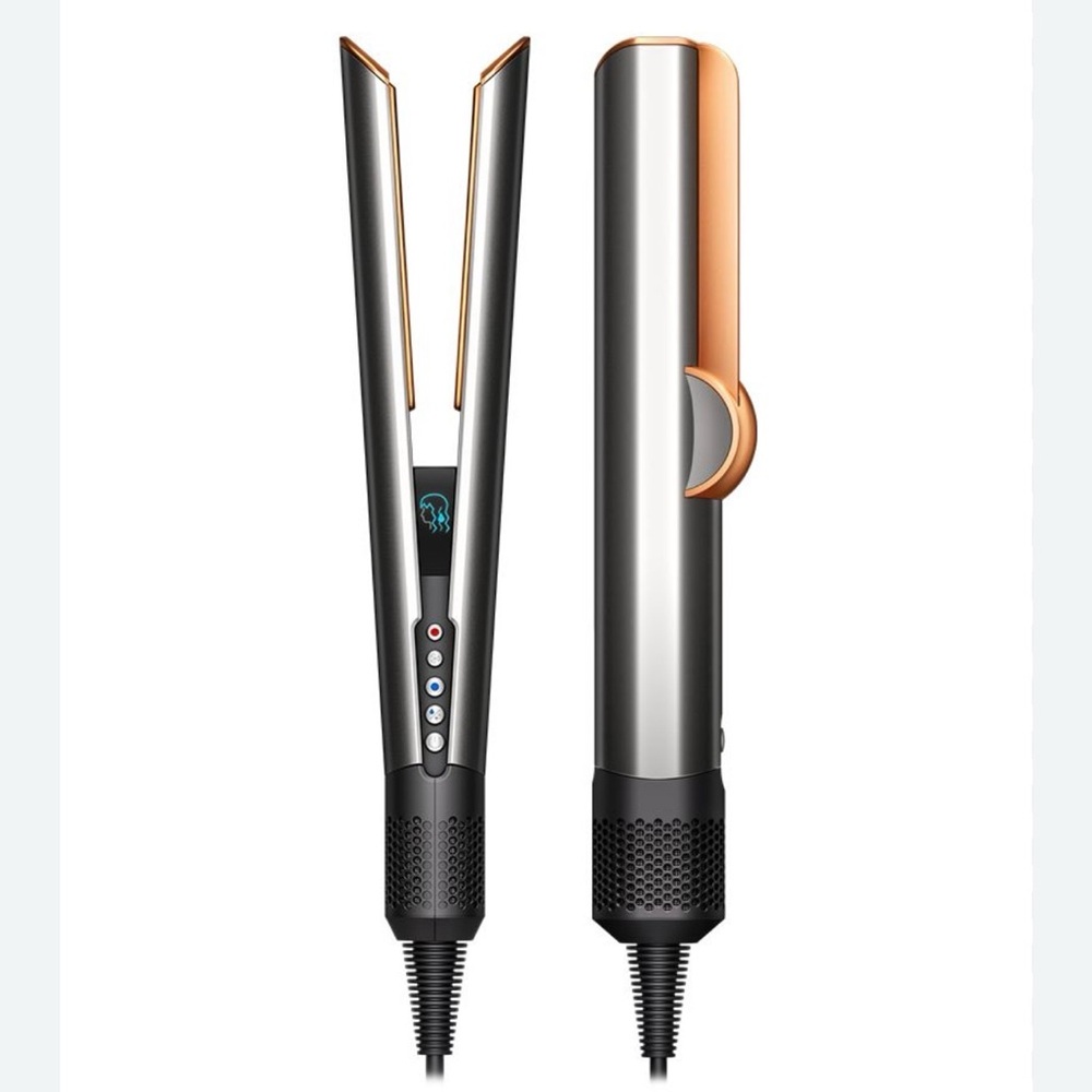 Dyson Airstrait- Sleek Silver and Gold